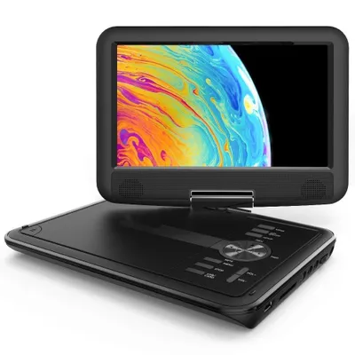 Produktbild von 11.5" Tragbarer DVD-Player für Kinder und Fahrzeuge im Auto mit 9.5" HD-Schwenkbildschirm Stereo-Lautsprechern 5 Stunden Akkulaufzeit Sync-TV/USB