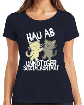 Productafbeelding van "Hau van onnodig sociaal contact. Katten. Introvert. Japan. Heren T-shirt, marineblauw, 3XL."