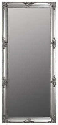 Produktbild von Casa Padrino Barock Spiegel Silber mit wunderschönen antik Verzierungen H. 162 cm - Handgefertigt