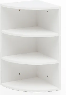 Produktbild von WOHNLING Eckregal Weiß WL5.843 30x60x30 cm Wandregal Holz-Regal Hängeregal Hoch