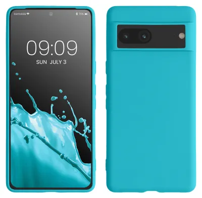 Produktbild von kwmobile Handyhülle für Google Pixel 7 Hülle - TPU Case - Kabelloses Laden - Schutzhülle Cover in Cool Glacier