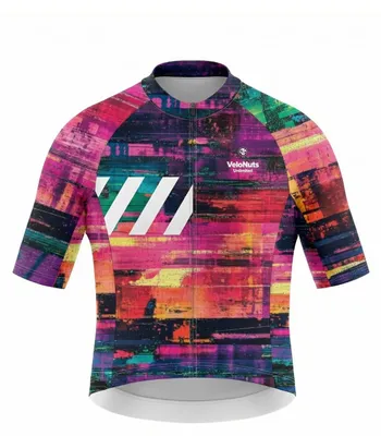 Produktbild von VeloNuts Herren Radtrikot, Retro Signal, Neon Glitch, XS