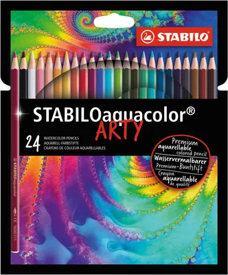 Produktbild von Aquarell-Buntstift - STABILO aquacolor - ARTY - 24er Pack - mit 24 verschiedenen Farben