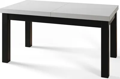 Immagine prodotto di Tavolo da pranzo 120 cm / 160 cm, Tavolo allungabile, Tavolo da cucina, Tavolo da pranzo, Tavolo da soggiorno, Tavolo da camera, Tavolo moderno, Tavolo a soppalco, Gambe nere, Classico, 120x80, Bianco