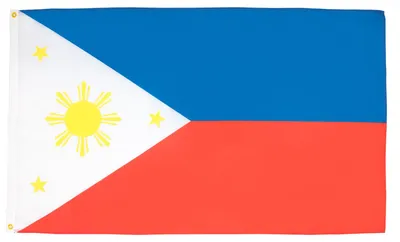 Produktbild von Philippinische Flagge, 90 x 60 cm, 100% Polyester, mit Metallösen, 2 Stück