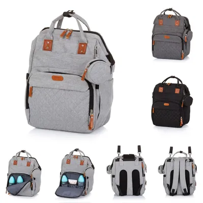 Immagine prodotto di Chipolino borsa fasciatoio, zaino carrozzina con zip borsa ciuccio grigio chiaro