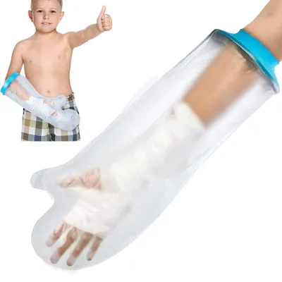 Image de Protection imperméable pour plâtre de bras pour enfants - Protège-bras imperméable pour plâtre, protection pour bandage, protection pour la douche, housse de douche pour plâtre de bras pour enfants, pour bras cassé