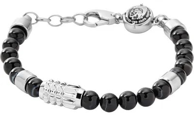 Produktbild von Diesel Armband Für Männer, 18,5 Cm, 5 Cm Verlängerung Schwarz, Edelstahlarmband,