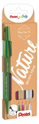Obrázok produktu pre Sada pier Pentel na kaligrafiu so štetcom