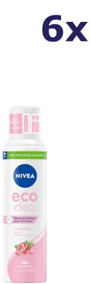 Produktbild von 6x NIVEA Eco Deospray Fresh Rose 125 ml