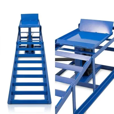 Zdjęcie produktu dla PODJAZDY / RAMPY SAMOCHODOWE Z PODNOŚNIKIEM HYDRAULICZNYM 2 x 2000 KG