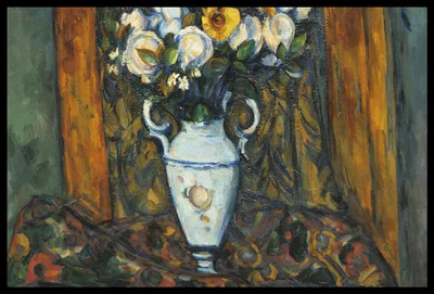 Produktbild von Plakat 60x40cm Vase mit Blumen, Paul Cezanne Vintage für das Wohnzimmer