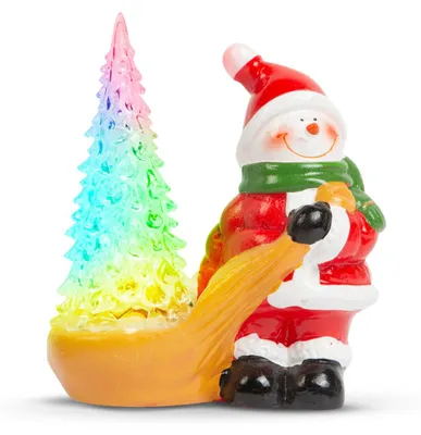 Zdjęcie produktu dla Świąteczna dekoracja LED RGB - bałwanek - 13 x 7 x 15 cm