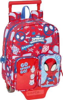 Immagine prodotto di Zaino scuola con ruote Spider-Man Rescue Blu Rosso 22 x 27 x 10 cm
