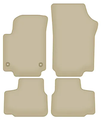 Image de Tapis de sol velours PREMIUM beige compatibles avec Seat Mii (2011-, à hayon) – avec fixations – sur‑mesure