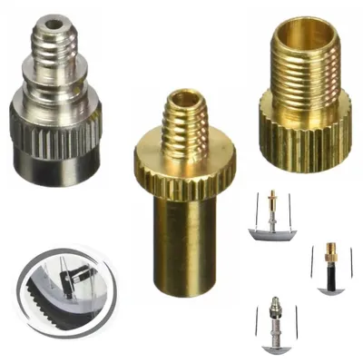 Produktbild von LS-LebenStil 3x Fahrrad SV AV DV Ventil-Adapter Set Dunlop Schrader Autoventil universal einsetzbar für auf Fahrradpumpe Luftpumpe Presta Sclaverand