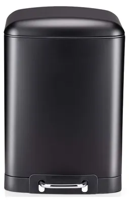 Image de Poubelle à pédale Dirt Devil, 12 litres - Couvercle à fermeture silencieuse - Seau intérieur amovible - Design compact et gain de place, idéal pour la cuisine et la salle de bain - Noir - 27,2 x 25,5 x 40,2 cm