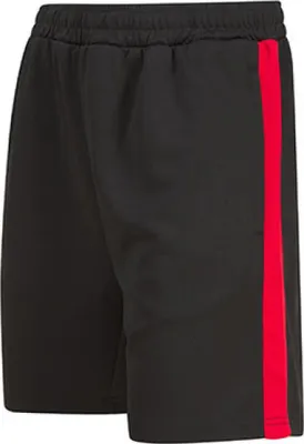 Produktbild von Finden+Hales LV886 | Adults Knitted Shorts With Zip Pockets XS bis 3XL - Farbe: Black/Red - Größe: M