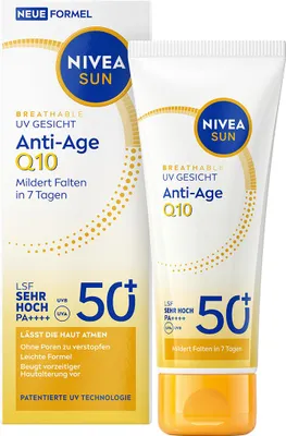 Produktbild von NIVEA Sun UV Gesicht Q10 Anti Age Creme LSF 50+ 40ml