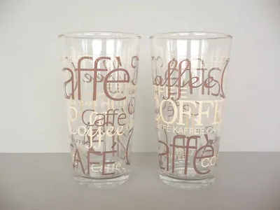 Produktbild von Latte Macchiato Glas 39cl stapelbar Coffee Dekor
