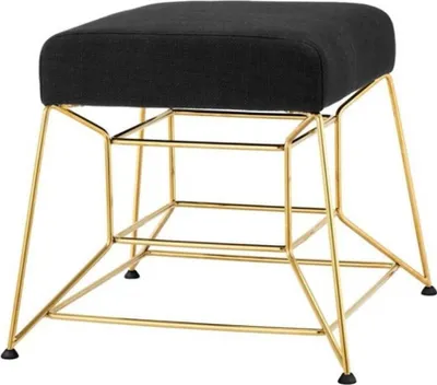 Produktbild von Casa Padrino Luxus Sitz Hocker Gold Finish 52 x 52 x H. 46 cm - Luxus Kollektion