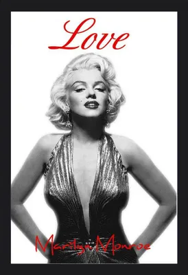 Image de Monroe, Marilyn Love - 20x30 cm miroir imprimé dans un cadre en plastique