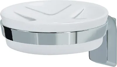 Produktbild von spirella Wand Seifenschale Max Keramik Weiß/Silber