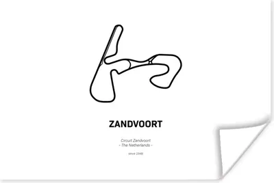 Produktbild von MuchoWow® Poster Formel 1 - Rundkurs - Zandvoort 60x40 cm - Schlafzimmerdekoration