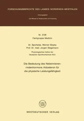 Obrázek produktu pro Die Bedeutung des Nebennierenrindenhormons Aldosteron für die physische Leistungsfähigkeit