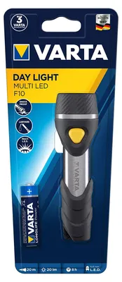 Productafbeelding van Varta 16631 101 421 LED zaklamp, Day Light Multi F10, zwart/zilver