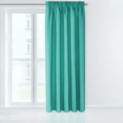 Image de Design 91 Rideau à bandes 135x270 Parisa turquoise noir monochrome