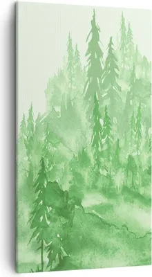 Produktbild von Bild auf Leinwand - Leinwandbild - Wald Baum Natur - 45x80cm - Wand Bild - Wanddeko - Wandbilder - Leinwanddruck - Bilder - Kunstdruck - Wanddekoration - Leinwand bilder - Wandkunst - PA45x80-4046
