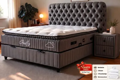 Productafbeelding van Pointhome Bss Beddengoed Boxspringbed Set 140x200 cm, Zacht, H3, Ergonomische matras, 7 zones, Hypoallergeen en ademend, Matras met topper