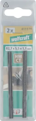 Produktbild von wolfcraft 2 Wendehobelmesser HM 82,7 x 5,5 x 1,1