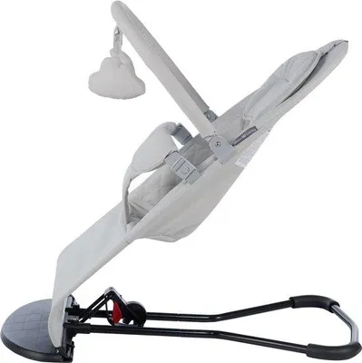 Produktbild von Born Lucky Babywippe Grau – Faltbar, Verstellbar, mit Spielbogen, ab Geburt