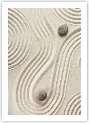 Produktbild von Poster - Poster ohne Rahmen - Steine Figuren Sand - 50x70 cm - Wand Bild - Wanddeko - Wandbilder - Kunstposter - Wandposter - Bilder - Kunstdruck - Wanddekoration - Wandbild - P2XPA50x70-5127