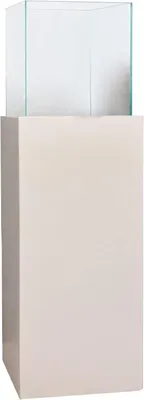 Produktbild von VIVANNO Windlicht Alu-Verbund CANDELA Rechteckig, Weiß matt - 25x25x80 cm