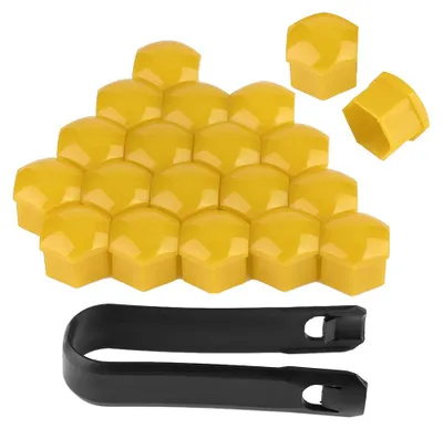 Produktbild von 20 Stück 17 mm Mutter Auto Rad Auto Nabenschraube Schutz Anti-Diebstahl-Abdeckkappe Gelb