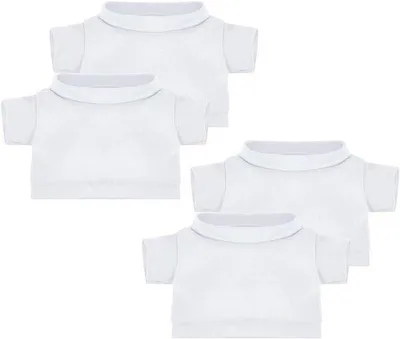 Produktbild von Bärenanzüge-Set - Kinderkleidung - Ankleidung für Puppen - Weißes Leinwandmuster - 4 Stück