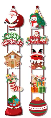 Produktbild von Weihnachtsfeier Weihnachtsmann Weihnachtsbaumdekoration Türhänger Szene Layout Anhänger Hängende Ornamente