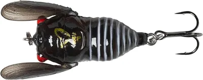 Productafbeelding van Kunstaas Cicada - Insecten Aas - Vissen Forel - 3D Gescand - 3.3 cm - Zwart