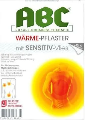 Produktbild von ABC Wärme-Pflaster sensitive-Vlies Hansaplast med 4St PZN 01033409