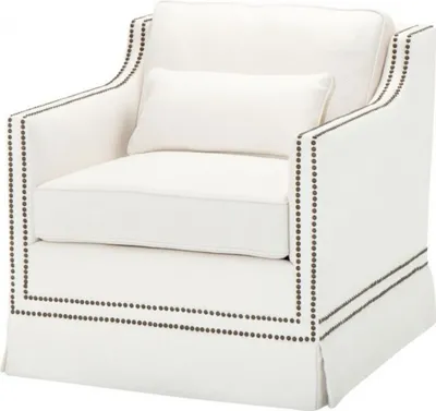 Produktbild von Casa Padrino Luxus Belle Epoche Sessel Creme Weiß Leinen - Jugendstil Art Deco - Luxury Collection