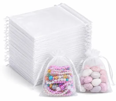 Organza-Beutel 10 x 15 cm, 120 Stück, Säckchen zum Befüllen