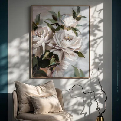 Obrázek produktu pro Vícebarevný obraz na plátně květiny 80x3,7x100 cm