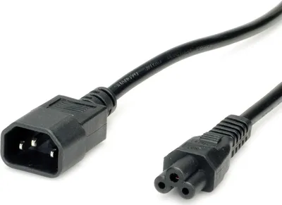 Produktbild von VALUE Netzkabel IEC320/C14 Stecker - C5 Buchse, schwarz, 1,8 m