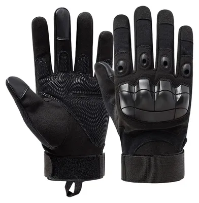 Produktbild von 1 Paar Outdoor-Handschuhe, Touchscreen-kompatibel, Vollfingerhandschuhe mit weichem Knöchelschutz, rutschfestem Griff, Motorradhandschuhe