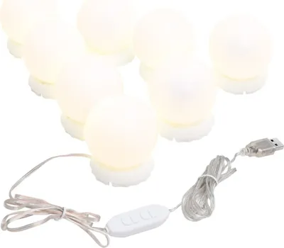 Immagine prodotto di Applique Specchio 8 Lampadine LED Bianco Caldo e Bianco Freddo