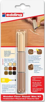 Produktbild von Holzboden-Reparaturwachs edding 8902 Blisterverpackung buche/ahorn Packung mit 5 Stück