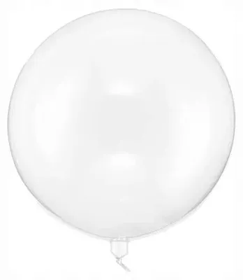Productafbeelding van PartyDeco ORB16-1, speelgoedballon, transparant, effen kleur, verjaardag, rond, 40 cm